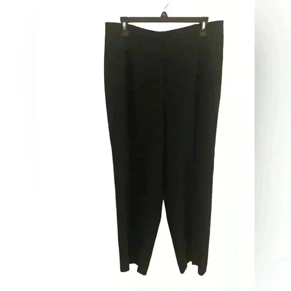 Jones New York Sz 12 Black Pleated Dress Pants Bootcut Lined Pockets - Picture 1 of 6